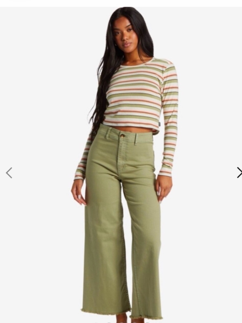 Billabong Olive Wide-Leg High-Rise Jeans